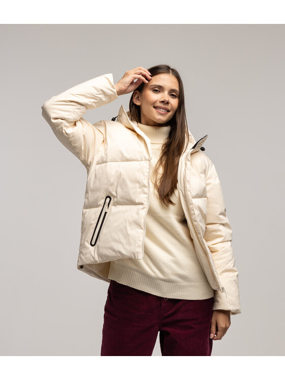 Lee Cooper Lee Cooper Kurtka puchowa MOLLY 0101 Écru Regular Fit