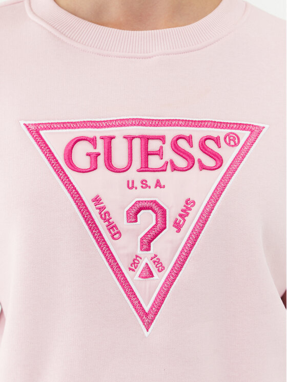 Guess Guess Pulóver W3BQ11 K9Z21 Rózsaszín Regular Fit
