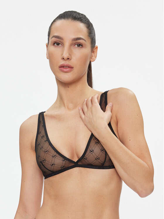 Emporio Armani Underwear Bralette krūšturis 164777 3F205 00020 Melns