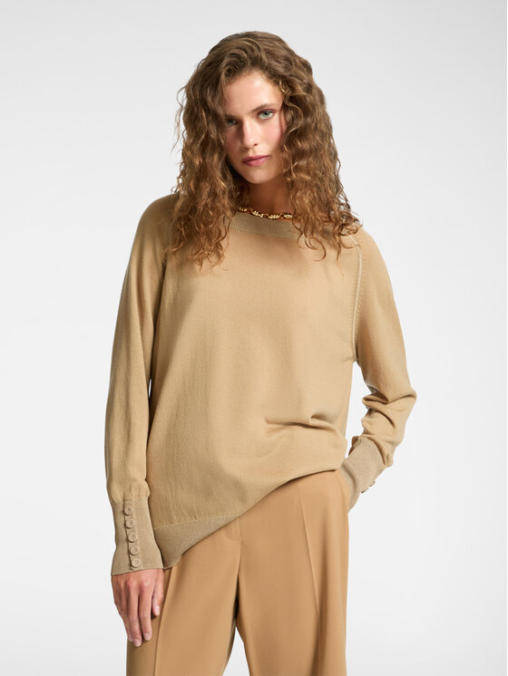 Elena Mirò Elena Mirò Maglione M477Z000610N012 Crema Boxy Fit