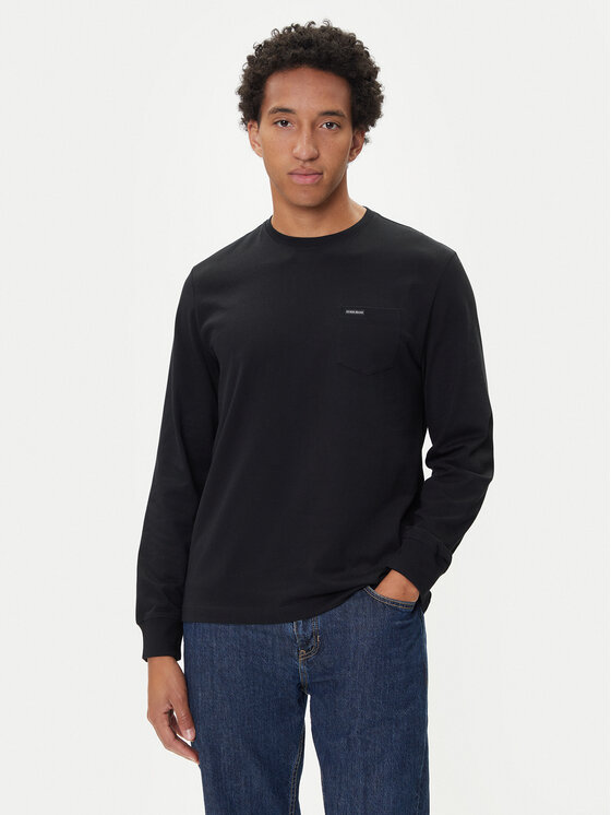 Guess Jeans Guess Jeans Тениска с дълъг ръкав M5BI77 K8FQ4 Черен Regular Fit