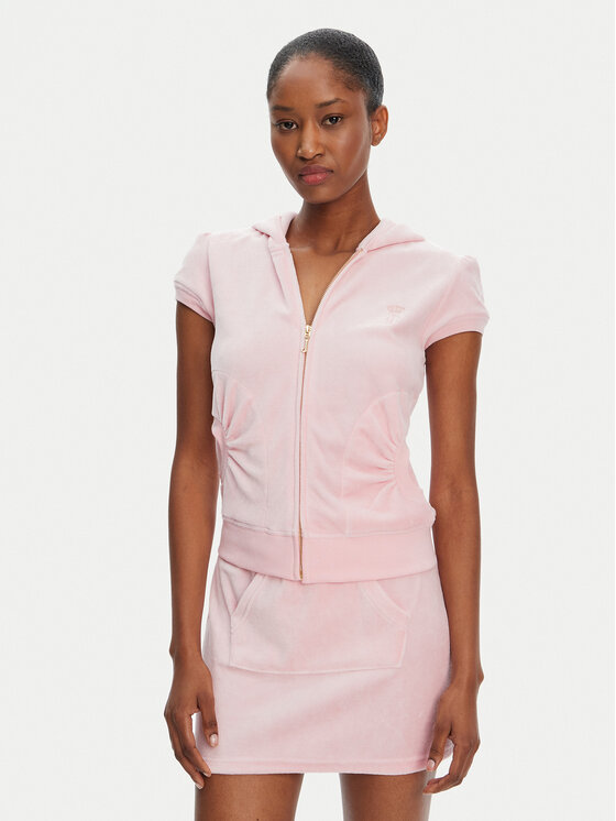 Juicy Couture Juicy Couture Pulóver Heritage JCGAS125021 Rózsaszín Slim Fit
