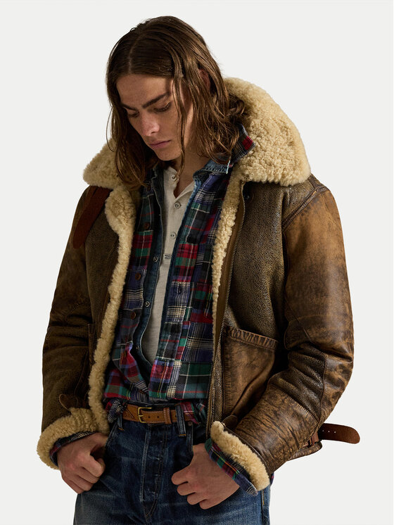 Polo Ralph Lauren Polo Ralph Lauren Lederjacke 710939176001 Braun Regular Fit