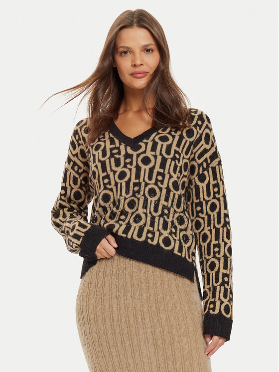 Liu Jo Liu Jo Svetr WF4436 MA30P Hnědá Regular Fit