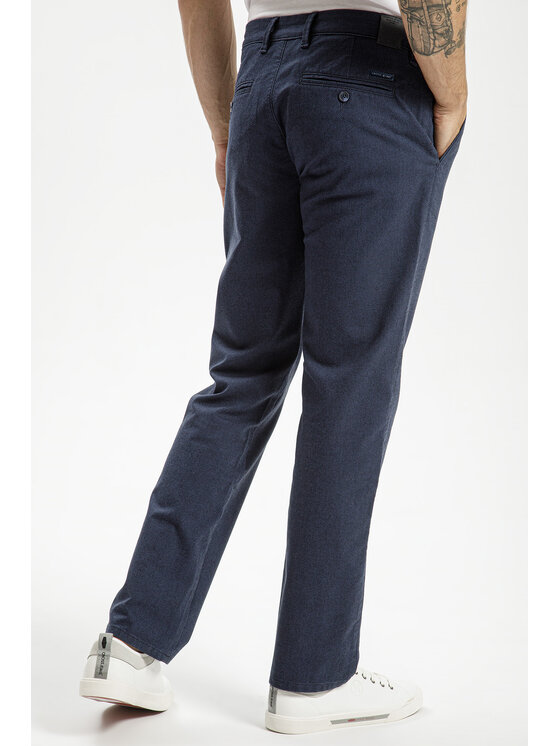Cross Jeans Cross Jeans Chinosy F 194-286 Granatowy Tapered Leg