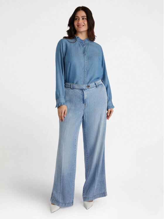 Fiorella Rubino Fiorella Rubino Jeans P559T104790N004 Turchese Over Fit