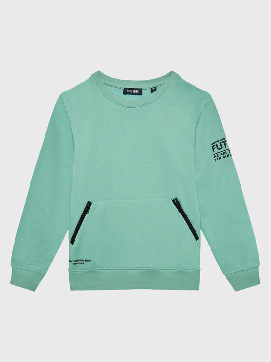 Blue Seven Mikina 670179 Zelená Regular Fit