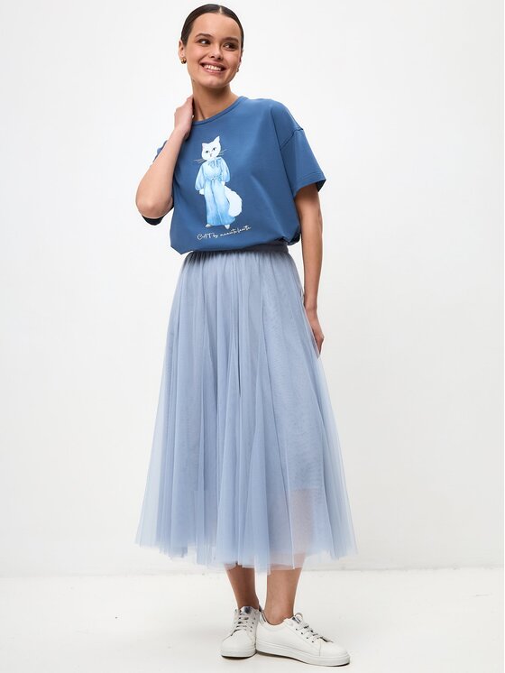 CAT by maniita lacitta CAT by maniita lacitta Spódnica midi Women's skirt ROCKY Niebieski Regular Fit