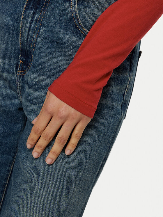 Gap Gap Bluză cu gât 625610-00 Roșu Slim Fit