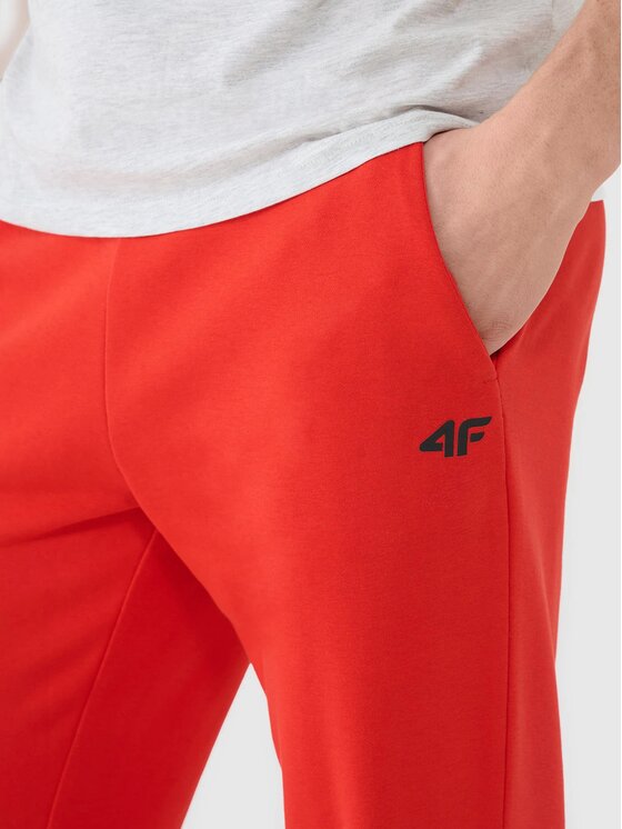 4F 4F Joggery 4FWMM00TTROM1139-62S Czerwony Regular Fit
