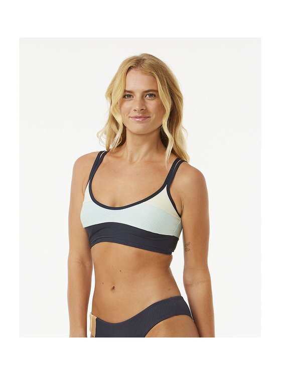 Rip Curl Rip Curl Góra od bikini Block Party Spliced Crop Granatowy