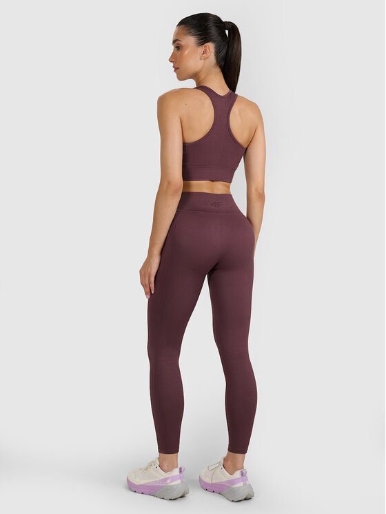 4F 4F Legginsy MULTI ACTIVE Brązowy Slim Fit