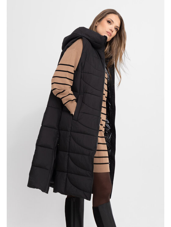 Volcano Volcano Bezrękawnik V-JAVA Czarny Regular Fit