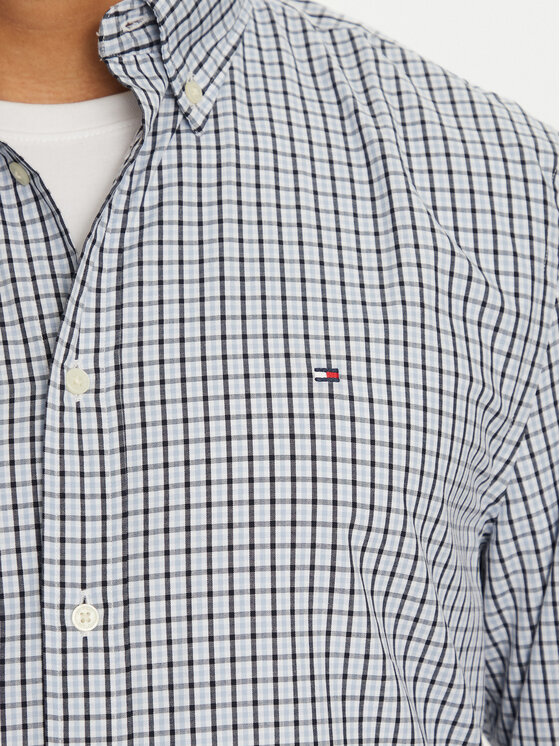 Tommy Hilfiger Tommy Hilfiger Košeľa Gingham MW0MW37548 Modrá Regular Fit