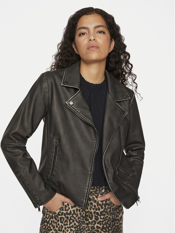 Vila Vila Giacca in similpelle Cara 14098830 Nero Regular Fit