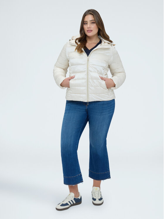 Fiorella Rubino Fiorella Rubino Kurtka puchowa F028T001459N011 Biały A-Line Fit