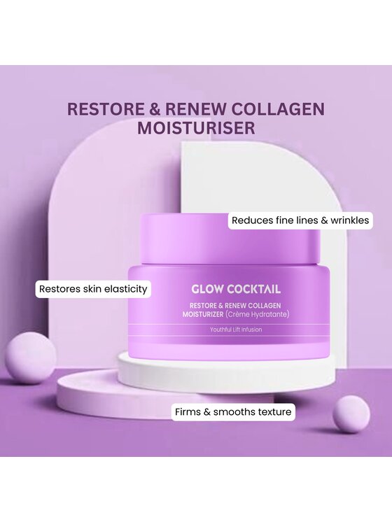 Glow Cocktail Glow Cocktail Regenerująco-odnawiający krem kolagenowy 50 ml Pielęgnacja na dzień