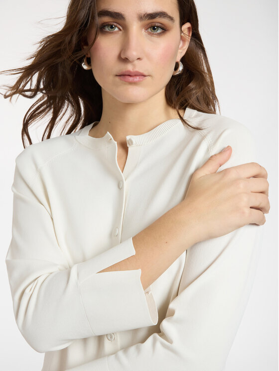 Elena Mirò Elena Mirò Cardigan M562Z100752N011 Bianco Regular Fit