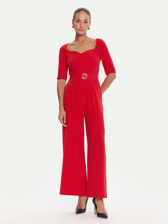 Rinascimento Rinascimento Kombinezon CFC0125323003 Crvena Wide Leg