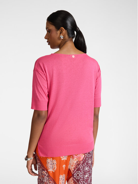 Elena Mirò Elena Mirò T-Shirt G091Z100664N019 Różowy Boxy Fit
