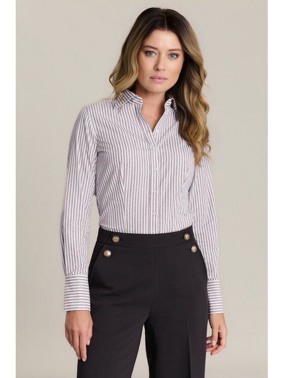 Lancerto Lancerto Koszula Evelia Slim KO000211556004 Beżowy Slim Fit
