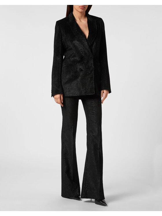 PHILIPP PLEIN PHILIPP PLEIN Marynarka 8053 Czarny Loose Fit