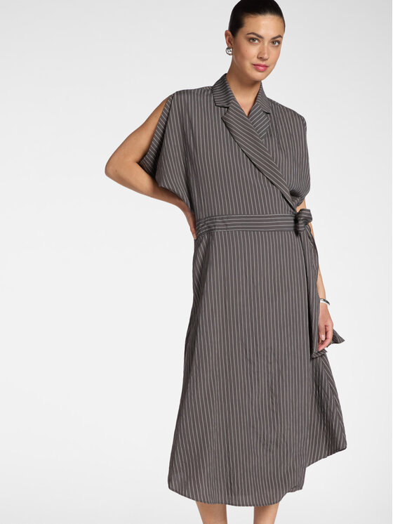 Elena Mirò Elena Mirò Sukienka koktajlowa 7063Z200120N051 Szary Regular Fit