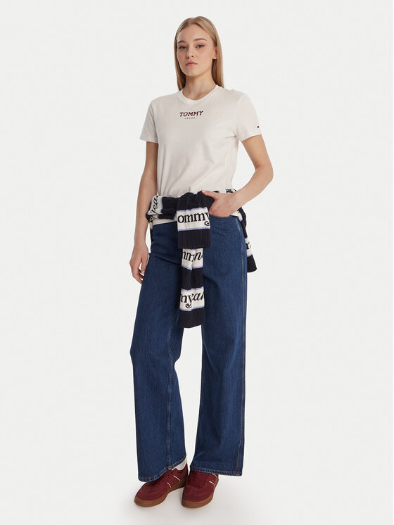 Tommy Jeans Tommy Jeans T-särk Essential DW0DW21842 Valge Regular Fit