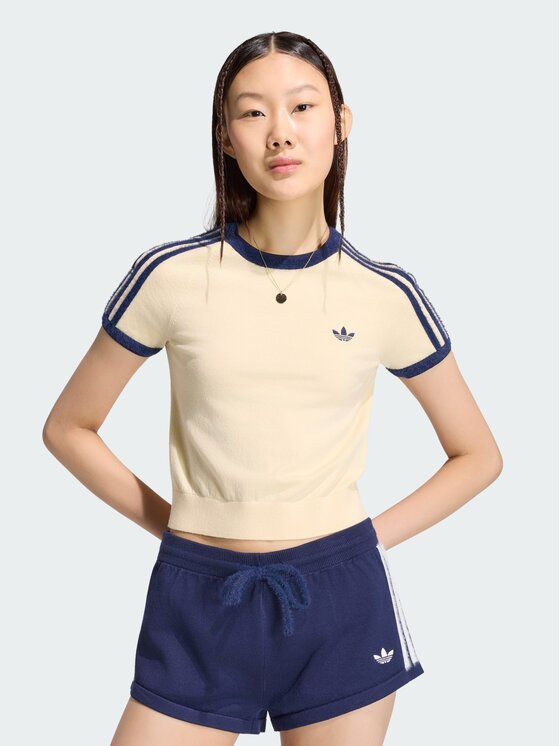adidas adidas T-Shirt KS7376 Creme Slim Fit