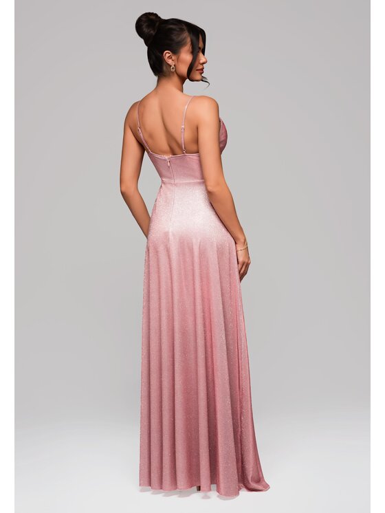 Ombre Ombre Sukienka wieczorowa LA-OM-DLR154 Różowy Regular Fit
