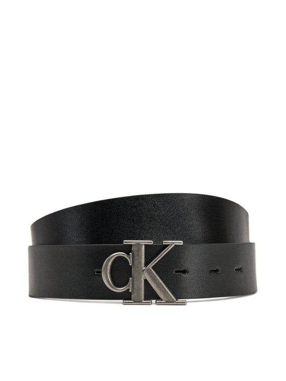 Curea pentru Bărbați Calvin Klein Jeans Monogram Plaque 35mm Rev/Adj LV04G7002G Negru