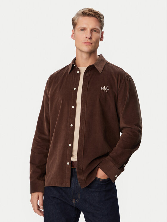 Calvin Klein Jeans Calvin Klein Jeans Πουκάμισο LV04RH114G Σκούρο καφέ Regular Fit