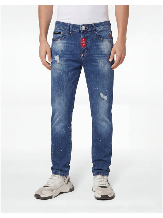 PHILIPP PLEIN PHILIPP PLEIN Jeansy 31785 Niebieski Straight Leg