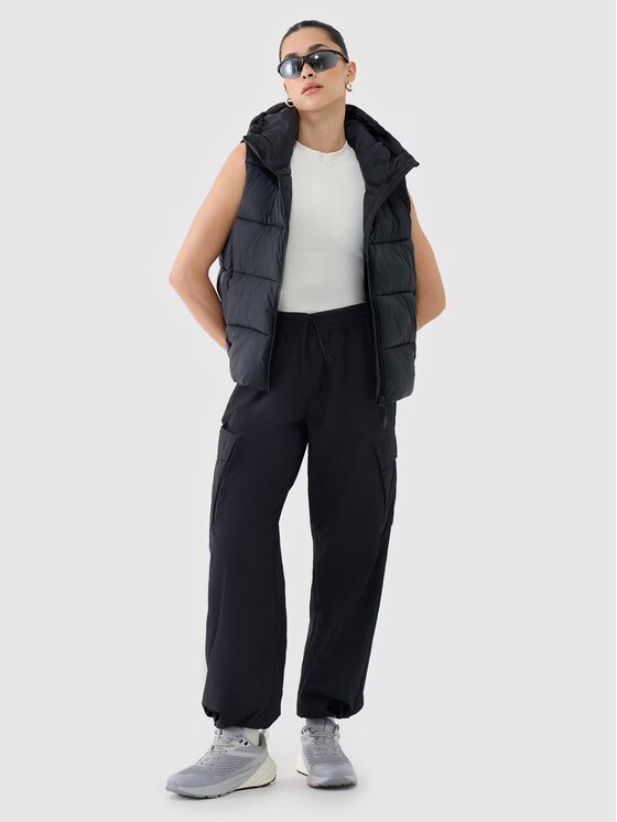4F 4F Tričko 4FRSS25TSLEF221-11S Biela Slim Fit