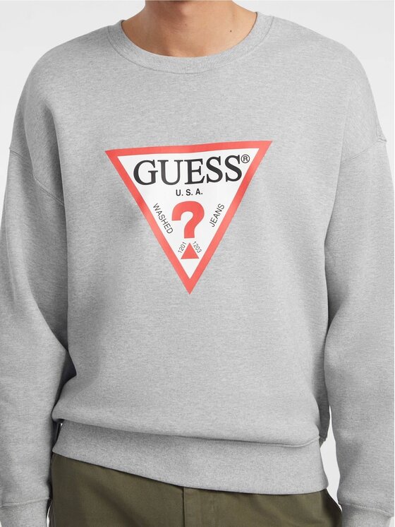 Guess Jeans Guess Jeans Mikina 165579 Šedá Classic Fit