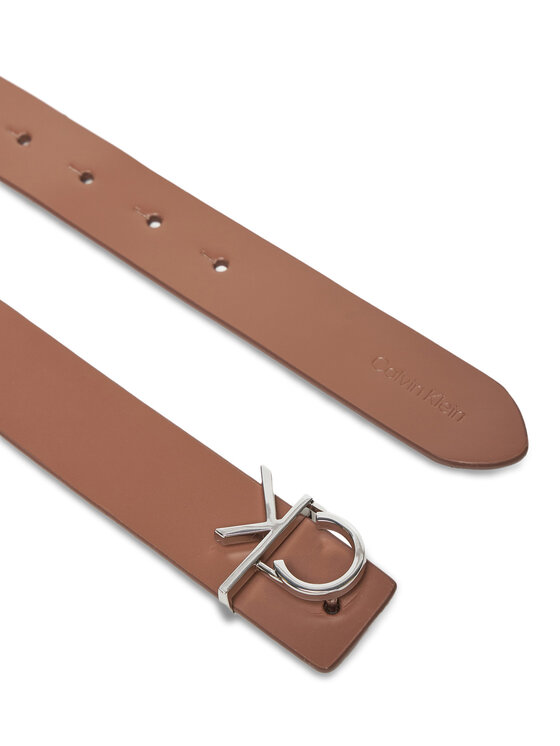 Calvin Klein Calvin Klein Ženski remen Ck Logo Reversible Belt 3.0 K60K613074 Smeđa