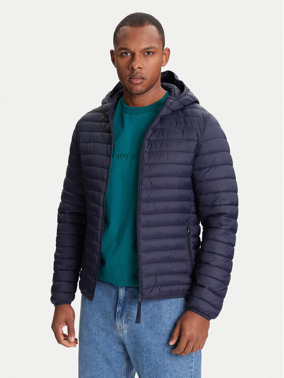 United Colors Of Benetton United Colors Of Benetton Prijelazna jakna 2TWDUN06I Tamnoplava Regular Fit