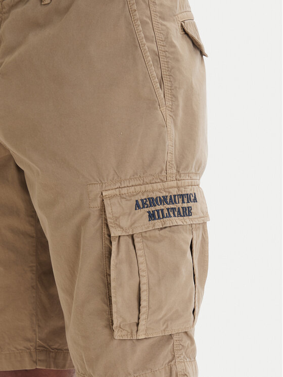 Aeronautica Militare Aeronautica Militare Bavlnené šortky 261BE0066UCT01122 Béžová Regular Fit