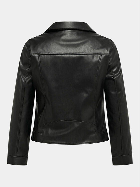 ONLY Carmakoma ONLY Carmakoma Kurtka z imitacji skóry Becca 15313535 Czarny Slim Fit