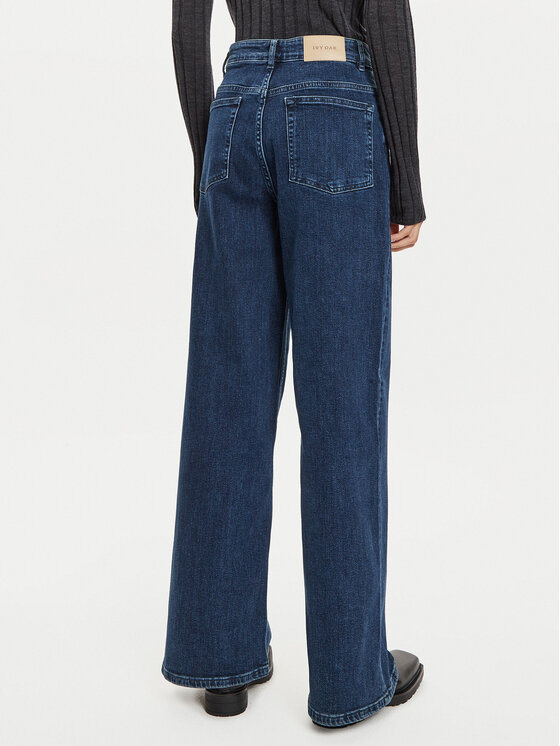 IVY OAK IVY OAK Jeans hlače Prijanka IO115188 Mornarsko modra Wide Leg