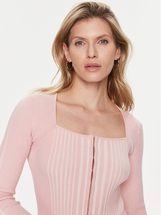 Guess Guess Kardigan Allie W4RR43 Z2YN2 Ružičasta Slim Fit