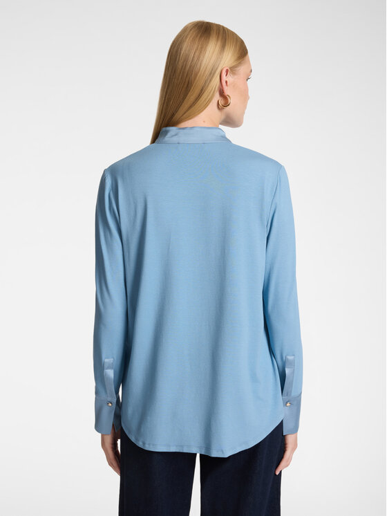 Elena Mirò Elena Mirò Camicia G055Z000706N004 Turchese Regular Fit