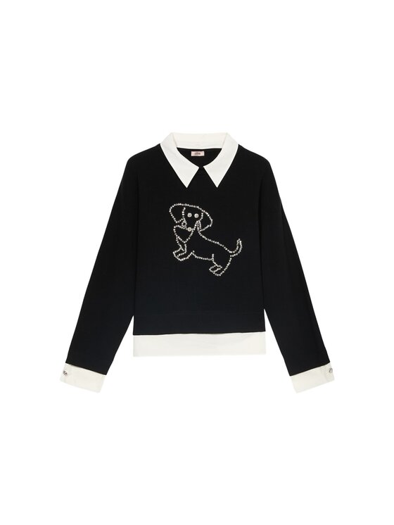 Oltre Oltre Cardigan M328J005068N0Z3 Nero Regular Fit