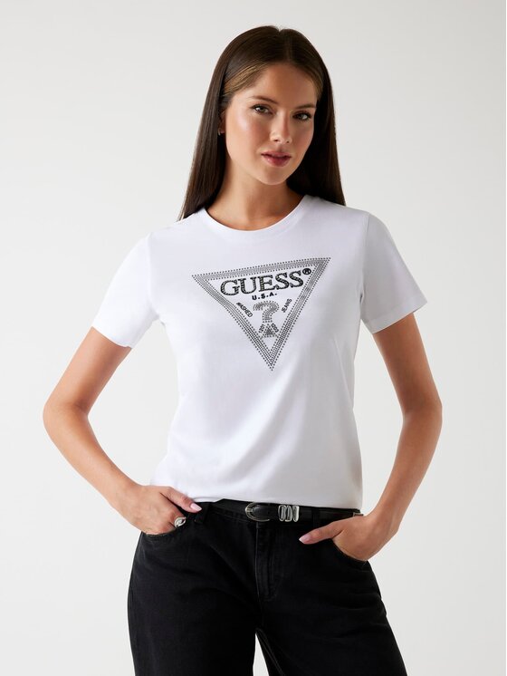 Guess Guess T-krekls 178509 Balts Classic Fit