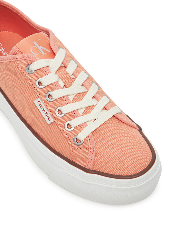 Calvin Klein Jeans Calvin Klein Jeans Tenisice Vulc Flatform Ctn Logo Tag YW0YW01838 Narančasta