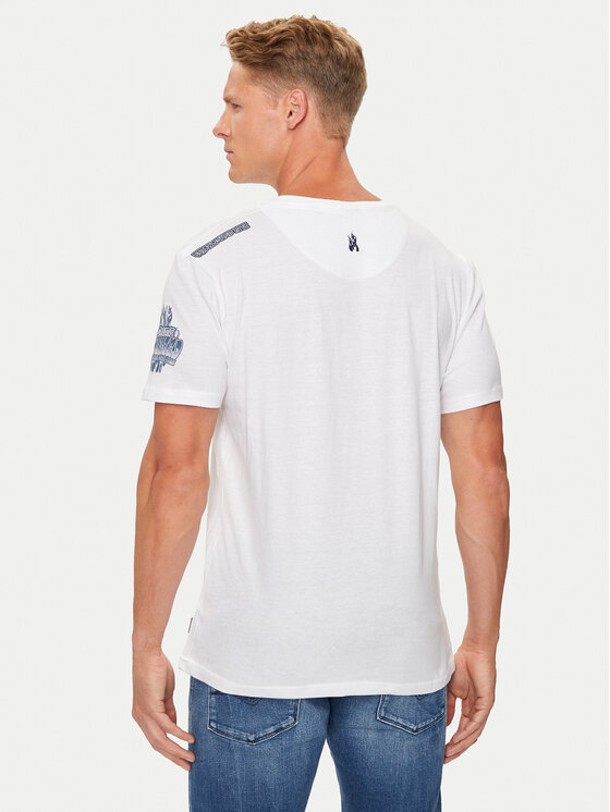 Brave Soul Brave Soul T-Shirt MTS-149SKEN Biały Regular Fit