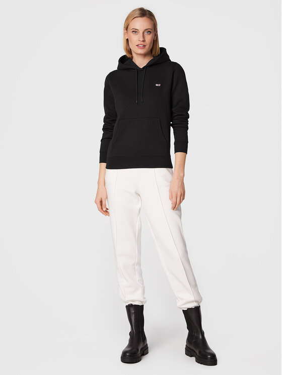 Tommy Jeans Tommy Jeans Bluza Fleece Hoodie DW0DW09228 Czarny Regular Fit