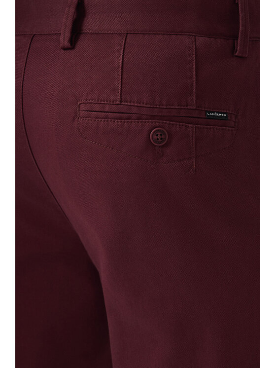 Lancerto Lancerto Spodnie materiałowe Mikkeli SP082225000001 Bordowy Slim Fit