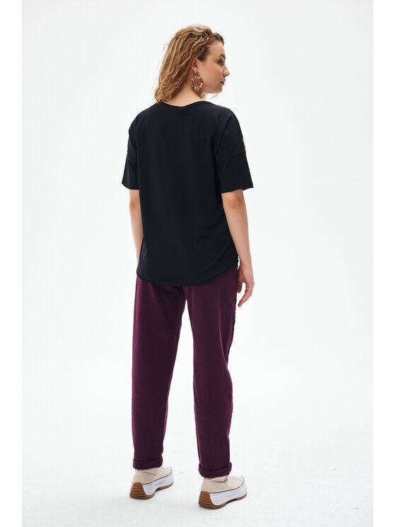 blue shadow blue shadow Bluzka Olbi Czarny Regular Fit