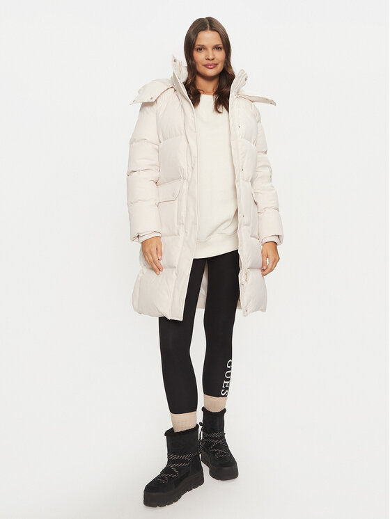 Guess Guess Kurtka puchowa Beliksa W4BL0B WGJR2 Beżowy Regular Fit